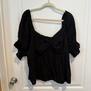 Nine West Elegant Black Blouse, plus-size